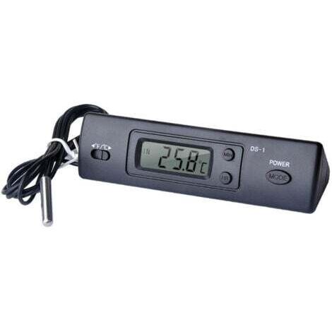 Mini-Digitales elektronisches Thermometer Auto-Thermometer Innen- und Außenbereich Multifunktionale Temperaturzeitanzeige mit Sonde