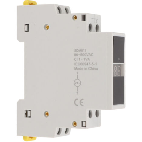 Mini-Digitalvoltmeter Wechselstrom 80V-500V mit ABS-Gehäuse - Messgerät für Elektriker