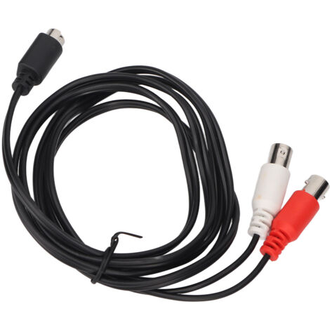 Mini-DIN-4-Pin-Stecker auf 2 BNC-Buchsen-Video-Splitterkabel, flexibel, 1,5 Meter lang