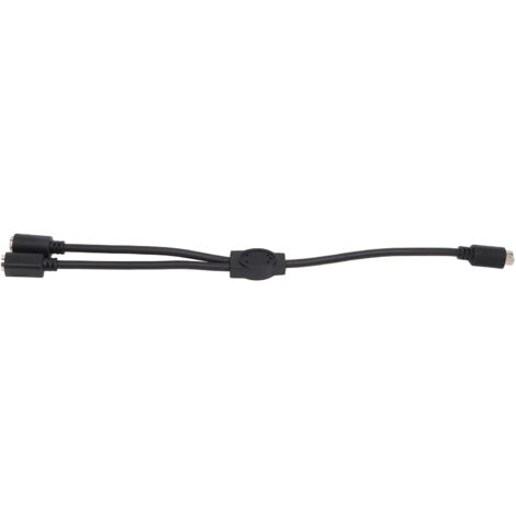 MINI DIN 6-poliger Stecker auf 2 Buchsen Splitterkabel, doppelt geschirmt, 30 cm