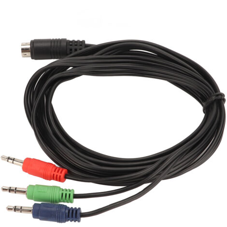Mini-DIN-9-Pin-auf-3,5-mm-Klinkenstecker-Adapterkabel für Lautsprecher, Verstärker und Musikinstrumente