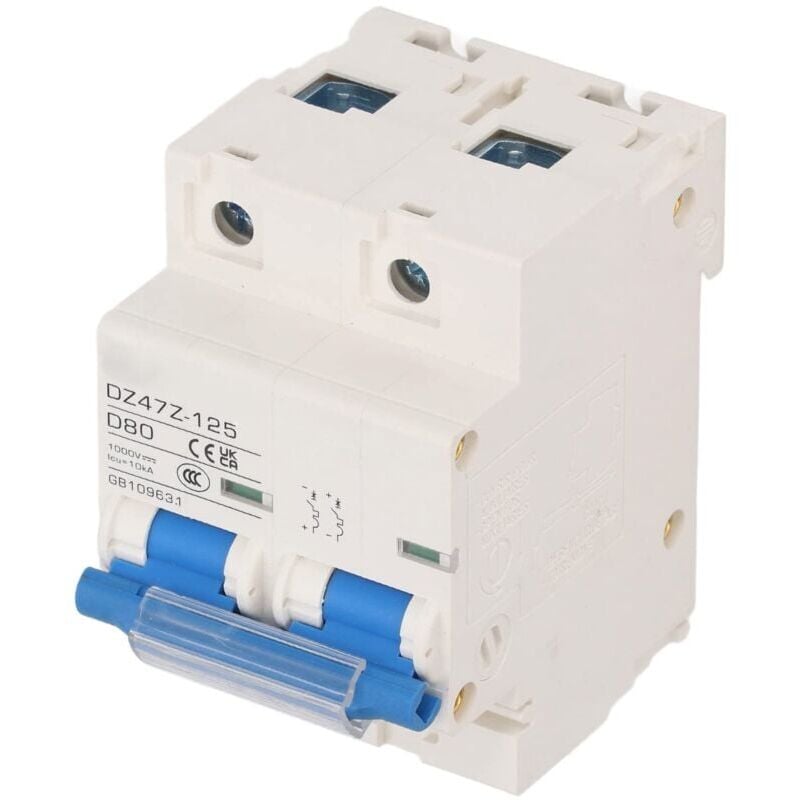 Mini Disjoncteur 2P, Disjoncteur 2P DC1000V Conception Modulaire Stable Pa66 pour Système électrique Marin (Bleu)