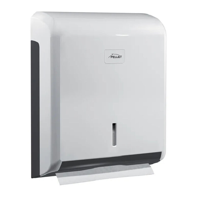

Dispensador de toallas de papel en ABS blanco y gris