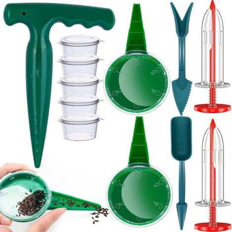 Mini dispenser per semi da 12 pezzi per semi piccoli, strumento da giardinaggio multiuso