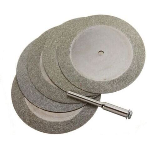 Mini disques de coupe rotatifs diamantés pour scie à verre, lames de pierres précieuses, disques de coupe 10 pièces + 2 bielles