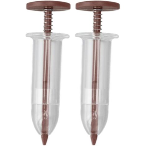 Mini Distributeur de graines à semis, 2 pièces, épandeur de graines portatif réglable, semoir pour Planter de Petites graines dans Le Jardin ou Les Pots de Fleurs, Plastique 10 x (Brun)