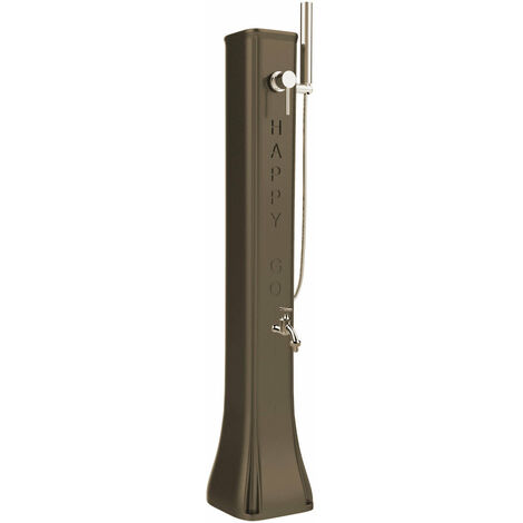 Mini Doccia Solare da Giardino Lavapiedi Miscelatore e Doccetta Mobile Arkema Happy Go Dove grey