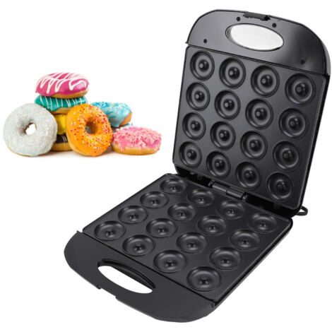 Mini Donut Maker Machine 1400W, Donuts Maison Mini avec Surface Antiadhérente, Production 16 Donuts, Contrôle Intelligent Température