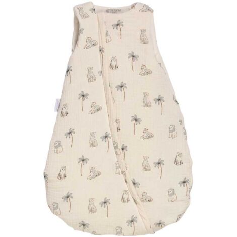 Mini douillette - CANDIDE - 55 cm - 0/3 mois - Blanc imprimé lange tigre