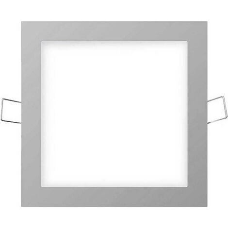 Mini downlight LED carré encastrable 6w 6400k lumière froide couleur Chrome 11,7x11,7cm EDM