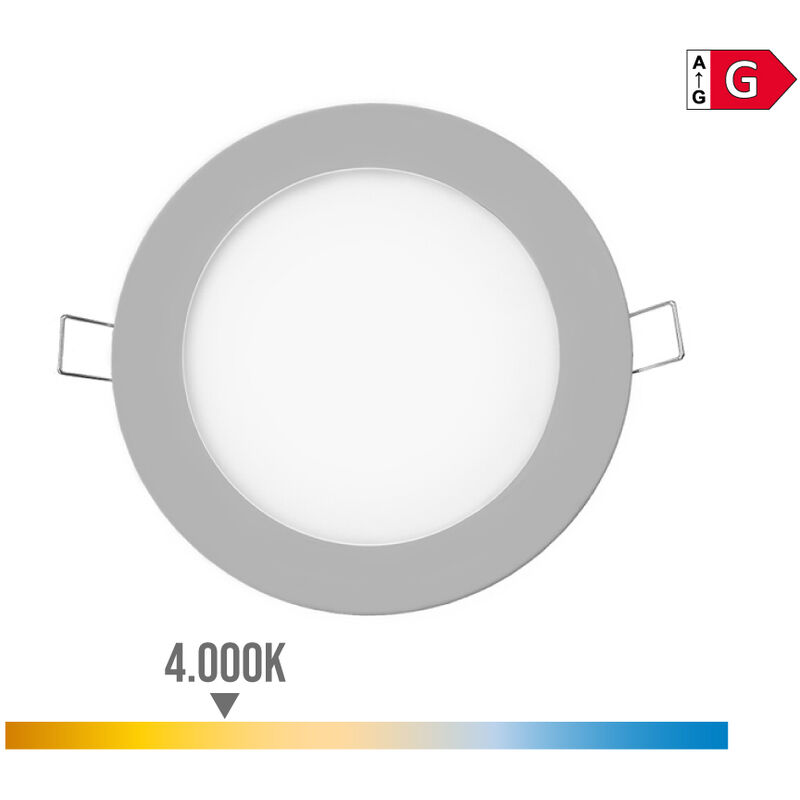 

Mini downlight led 6w 320 lumen redondo 12cm 4.000k marco cromo - EDM