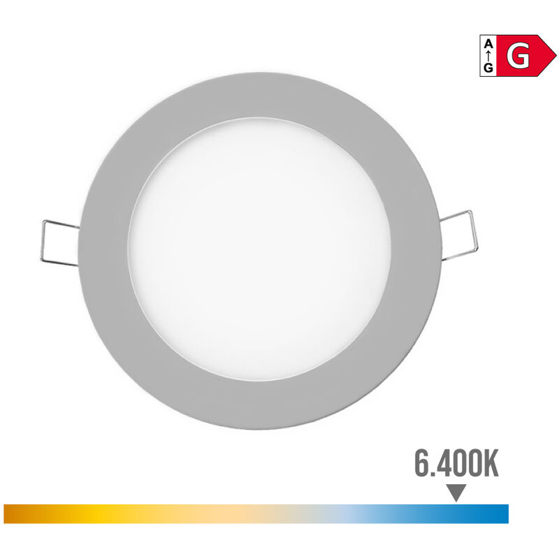 

EDM Mini downlight led edm 6w 320 lumen redondo 12cm 6.400k marco cromo
