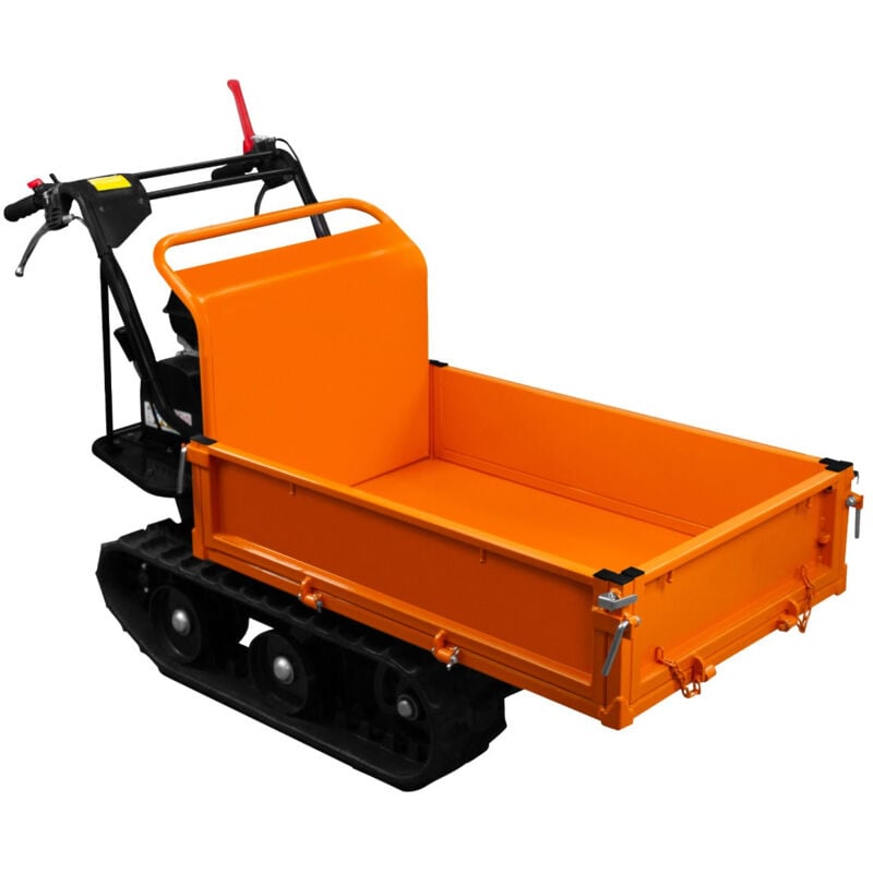 Mini Dumper Tracked Power Barrow Petrol Transporter 300kg 196cc