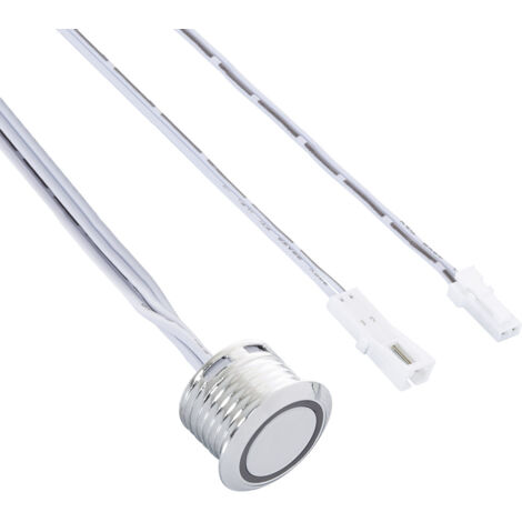 Mini- Einbau-Sensorschalter für LED-Streifen Silbern