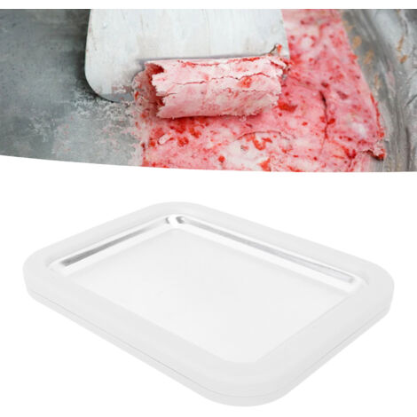 Mini-Eismaschine mit Aluminiumfront [Kein Stromanschluss erforderlich] – Marke: DIY Fun – Set mit 2 PP-Kugellöffeln – Aluminiumlegierung, 22,5 x 17,5 cm – Weiß