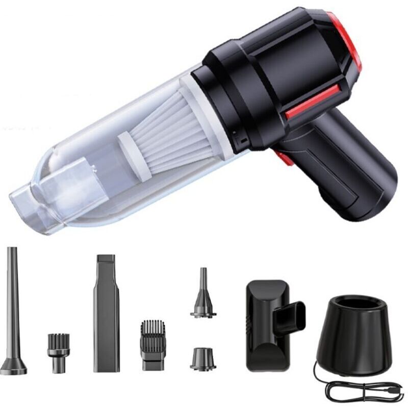 Mini Electric Compressed Air Blower: Portable Handheld Cordless Vacuum Cleaner for Dusting and Vacuuming PCs, Dusting Cars, Offices, and Car Interiors