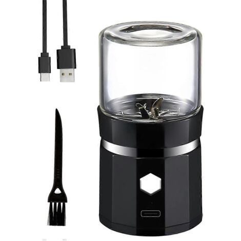 Mini Electric Grinder Portable Vanilla Grinder USB Rechargeable Mill--