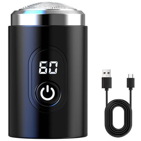 Mini Elektrischer Rasierer, USB-Aufladbarer Rasierer mit LED-Anzeige, Mini tragbarer elektrischer Rasierer, Wasserfester wiederaufladbarer Rasierer per USB, Mini Elektrorasierer für Herren und Damen, 