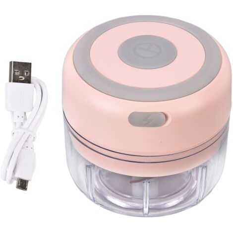 Mini-Elektro-Küchenzerkleinerer, tragbar, 100 ml Fassungsvermögen – schnell und robust für die Küche – Rosa