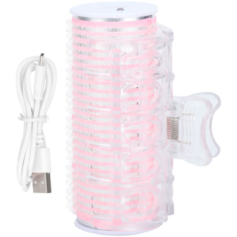 Mini-Elektro-Lockenstab in Pink für Pony und Haar – USB-Haarstyling-Gerät