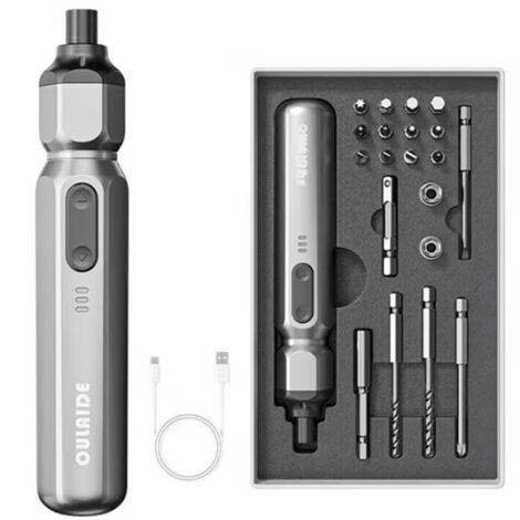 Mini Elektro Schraubendreher Set, 20 in 1 Magnetischer Mini Feinmechaniker Werkzeug Set, Präzisionsschraubendreher Reparatur Set mit 12 Bits für Handys, Uhren, Spielzeug, Kamera, Computers