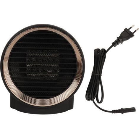 Mini-Elektroheizlüfter, rund, 1000 W, leiser Betrieb, für Zuhause, Schlafzimmer, Büro, Innenbereich, schwarz, 95 V, EU-Stecker 240 V