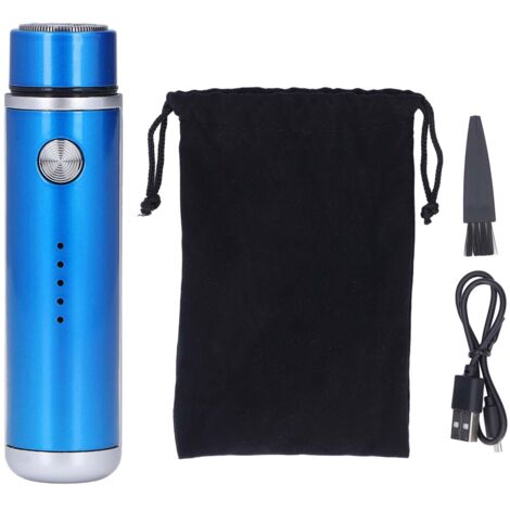 Mini-Elektrorasierer für unterwegs – USB-aufladbarer Rasierer für Damen und Herren – Ideal für Reisen – Blau