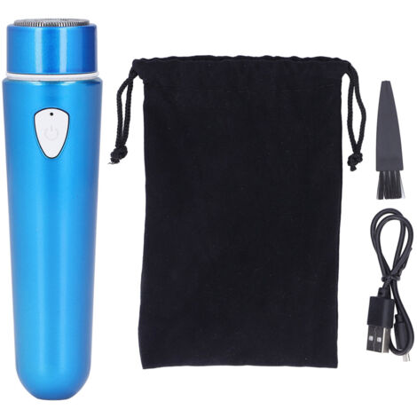 Mini-Elektrorasierer, tragbar, Schnellladefunktion, leise, für Damen und Herren, ideal für Reisen, blau