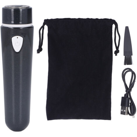 Mini-Elektrorasierer, tragbar, Schnellladefunktion, leise, für Damen und Herren, ideal für Reisen, Schwarz