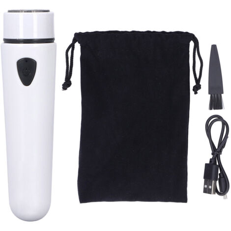 Mini-Elektrorasierer, tragbar, Schnellladefunktion, leise, für Damen und Herren, ideal für Reisen, weiß