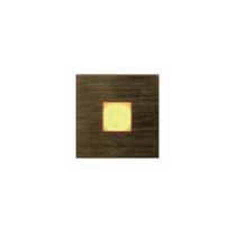 Mini encastré mural LED 0.2W carré 30X30mm acier brossé diffuseur verre lumière blanc chaud avec alimentation 230V IP20 GLOVER