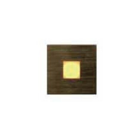 Mini encastré mural LED 0.2W carré 30X30mm acier brossé diffuseur verre lumière bleue avec alimentation 230V IP20 GLOVER