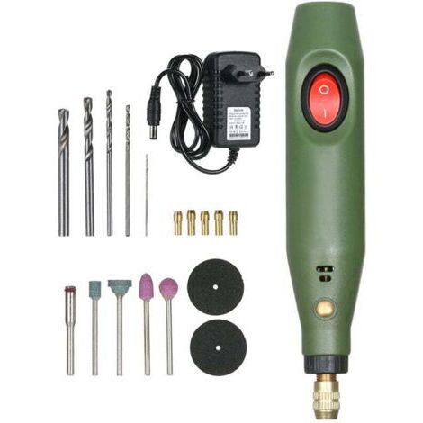 Mini ensemble de meuleuse électrique multifonctionnelle DC12V, Kit d'outils rotatifs de meulage de perceuse pour le fraisage, le polissage et la gravure