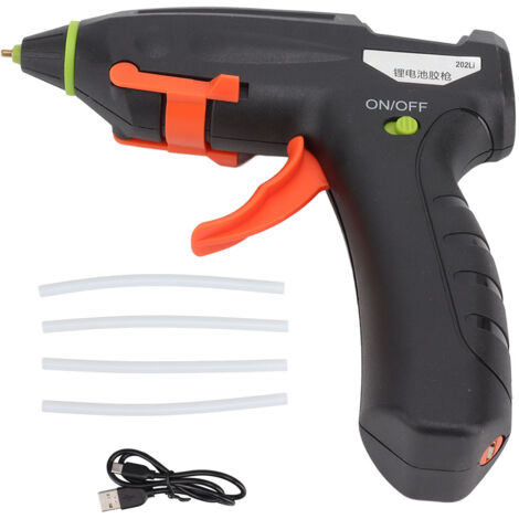 Mini ensemble de pistolet à colle chaude sans fil, cble de chargement USB, bton de colle, pistolet à colle à économie d'énergie pour l'entretien 3.7V