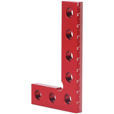 Mini escuadra de medición de 90° con buscador de centro, herramienta de marcado de aluminio anodizado para carpintería y taller.