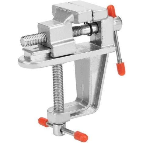 Mini Étau de Table Stationnaire,SEAFRONT Mini Etau de Table en Alliage d'Aluminium Rotatif 360 ° Travail Universel Portable Alliage D'aluminium Table Étau Pince En Métal Serrurerie Clip