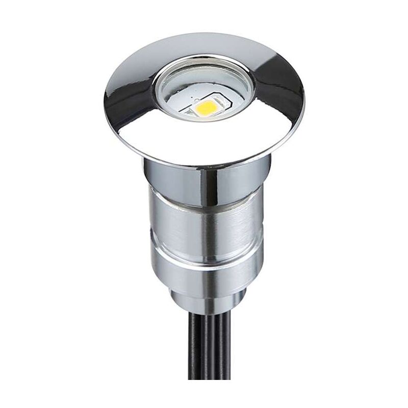 Image of Mini faretto LED da incasso tondo 0,3W DC12V diametro 24mm impermeabile IP67 Bianco caldo 2700K - Bianco caldo 2700K