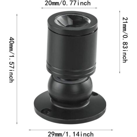 Mini faretto LED da incasso a soffitto da 1W con driver 100-265V AC per casa/gioielli/soggiorno, 10 pezzi (nero, luce calda)