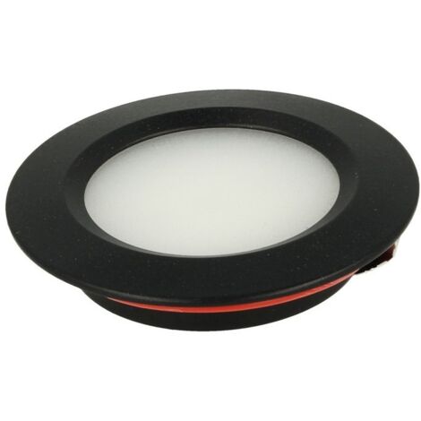 Mini Faretto Led Da Incasso Carcassa Nera Rotondo 3W AC/DC 12V DC 24V Bianco Neutro Foro 50mm
