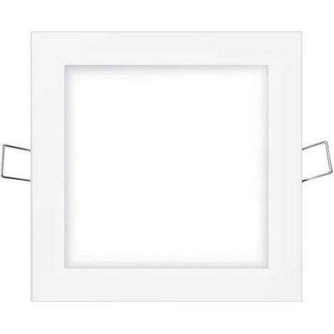 Mini faretto LED da incasso quadrato 6w 6400k luce fredda Colore bianco 11,7x11,7 cm EDM