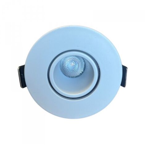 Mini Faretto Led Da Incasso Rotondo, Carcassa Bianca 3000K, 5W 360LM 220V, Ø6053mm, Foro 45mm, Angolo 24° IP20