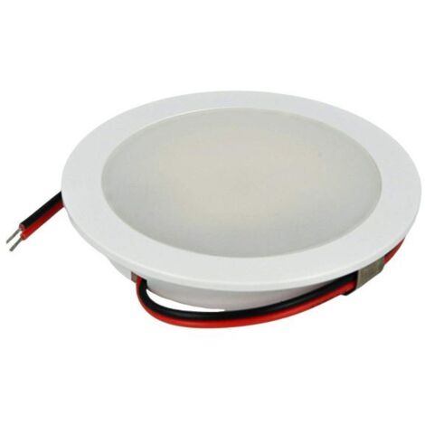 Mini Faretto Led Da Incasso Rotondo Carcassa Bianca 5W AC/DC 12V DC 24V Freddo 6000K Foro 60mm