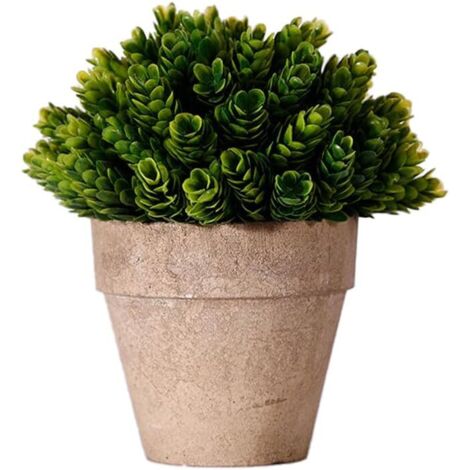 Mini faux cyprès en pot, petites plantes artificielles de pin pour la décoration, pour la décoration de la maison, de la ferme ou du bureau (vert)
