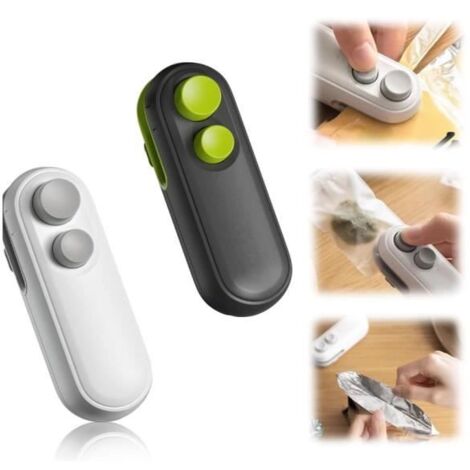 Mini Fermoir de Poche pour Snacks, 2024, Mini Ferme-Poche Rechargeable, Scellement et Découpe 2 en 1, Garde Les Aliments Frais - sh