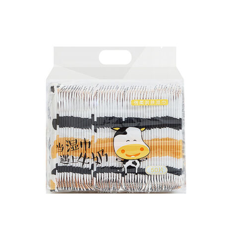 Mini-Feuchttücher aus weichem Vliesstoff – 50er-Packung für Hände und Gesicht