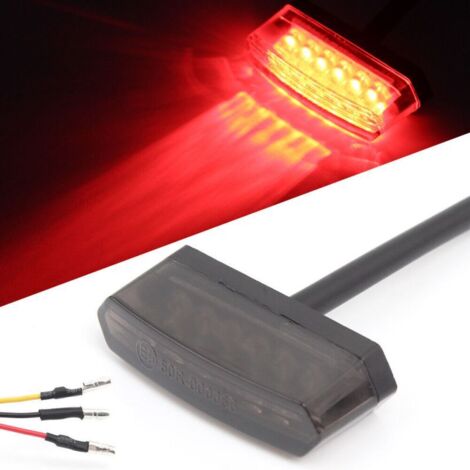 Mini feux arrière LED V2.0 Moto Stop / Veilleuse Universel - 12V Etanche - Homologué