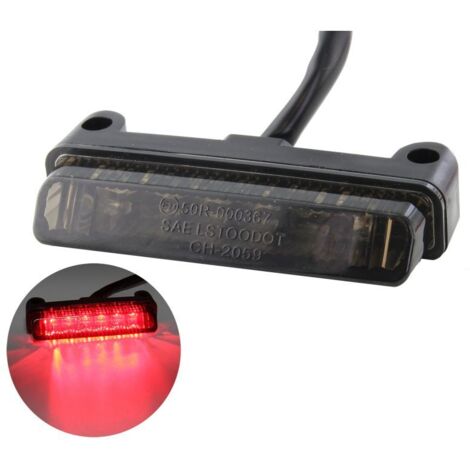 Mini feux arrière LED V3.0 Moto Stop / Veilleuse Universel - 12V Etanche - Homologué - Fixation supérieure