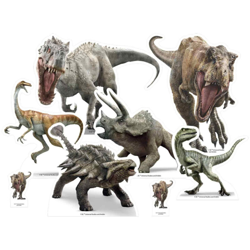 Star Cutouts - Figurines en carton de table Dinosaures et Jurassic World 20 cm
