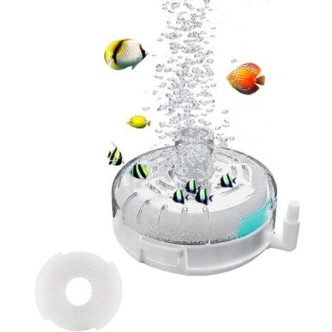 Mini Filtre D'aquarium Silencieux Betta Fry Crevettes et Petits Poissons Filtre Pour Petit Aquarium de 55 X 80 Mm Avec Mousse Filtrante et Pierres de Filtration, Idéal Pour Les Aquariums Domestiques