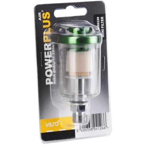 Mini filtro aire comprimido en línea ¼ pulg
